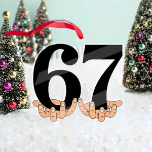 Six Seven Meme Christmas Ornament, Viral Internet Meme Ornament 2025, Gen Z Humor Ornament, 67 Trend Decor, Six Seven Social Media Gift