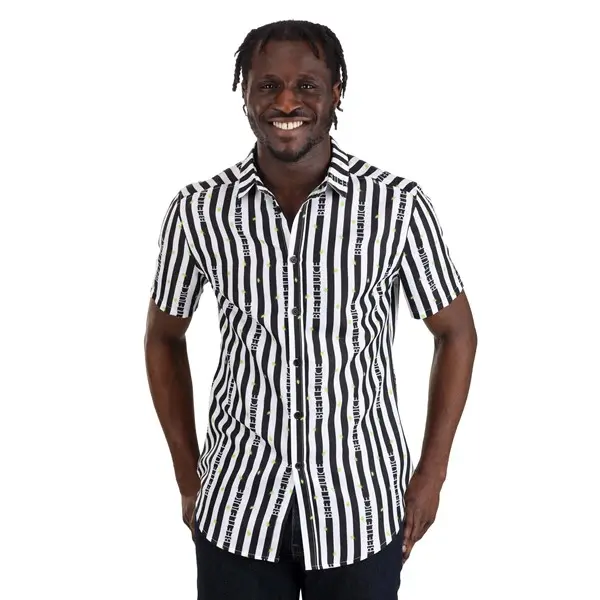 Striped Logo Beetlejuice Adult Shirt