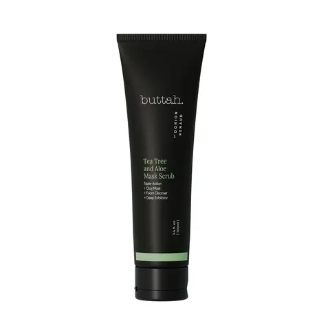 [Buttah Skin] Tea Tree Exfoliating Scrub for Clear, Balanced Skin Skincare with/Aloe for Oily Skin