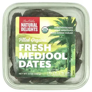 Natural Delights Pitted Organic Fresh Medjool Dates, 12 oz (340 g)
