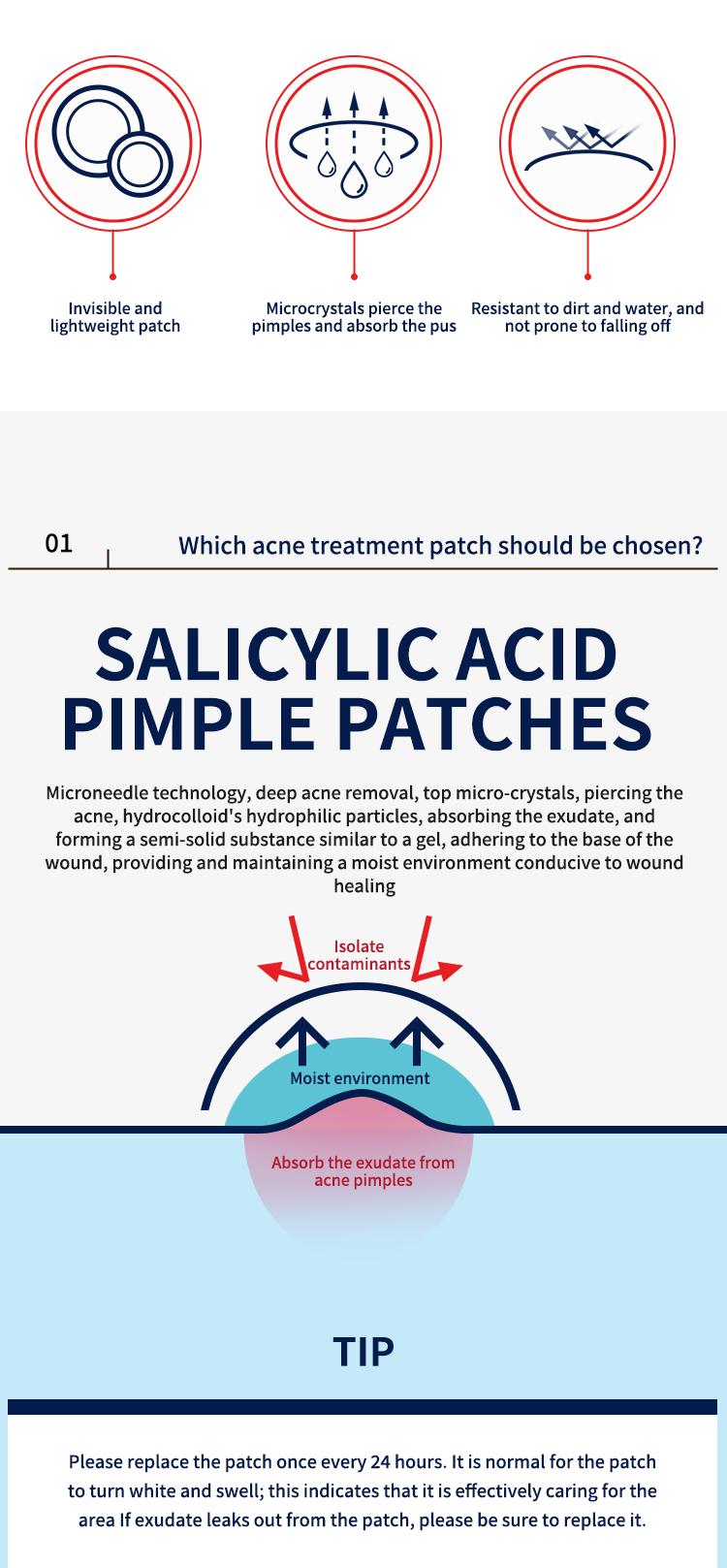 Hyaluronic Acid Microcrystalline Pimple Patch for Blemish & Redness Care