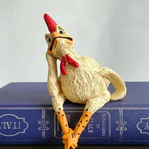Quirky Easter Chicken Statue Unique Spring Home Decor for Festive Seasonal Decorations
