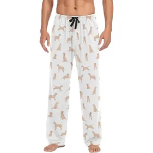 Men's Pajama Pants Super Soft Labrador Dog Sleep Lounge Pants Pjs Bottoms with Pockets