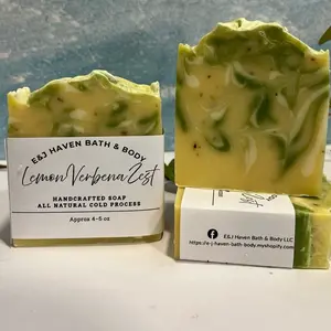 Handmade Lemon Verbena Soap Natural Cold Process 4-5 oz Bar