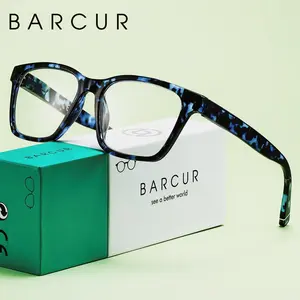 BARCUR Lightweight And Comfortable Casual Style Women's Reading Glasses, PC Lens Material, Square Frame, Daily Decoration, Reading And Writing, Handmade Brand Packaging, Excellent Gift Items, Square Frame Eyeglasses