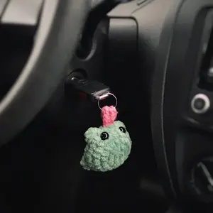 Frog Crochet Keychain - Unique Handmade Artisanal Design for Keys Bags Wallets Perfect Gift Idea