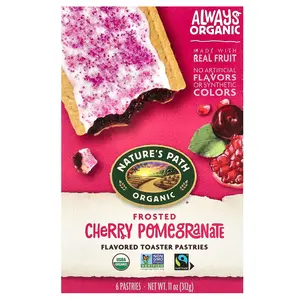 Nature's Path Organic Toaster Pastries, Frosted Cherry Pomegranate, 6 Pastries, 11 oz (312 g)