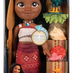 Disney Moana 2 My Singing Friend 14" Moana Doll & Heihei - Singing, Talking, 15 Phrases, 6 Accessories, Perfect Gift for Kids Ages 3+