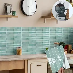 Aadesh Self-Adhesive PET Tile Wall Stickers, Ready to Tear and Stick, Waterproof, Mildew Resistant, Oil Resistant, Suitable for Living Room, Kitchen, Bathroom, Balcony and Sink, Backdrop Bathroom Home Wall Stickers, Decorative Wall Sticker, 9x11.4 inch