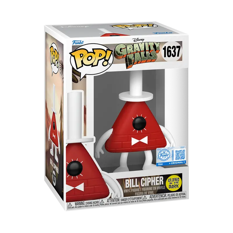 Funko Gravity Falls Pop! Bill Cipher (Glow) Collectible Figurine #1637, Entertainment Figurine Collectible, Collectibles