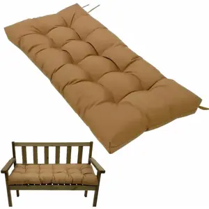 Waterproof Indoor/Bench Cushion, Loveseat Cushion, Swing Seat Cushion,Thicken Bench Soft Rocking Chairs Pad for Lounger Furniture Loveseat (Coffee, 47.2"x17.9")
