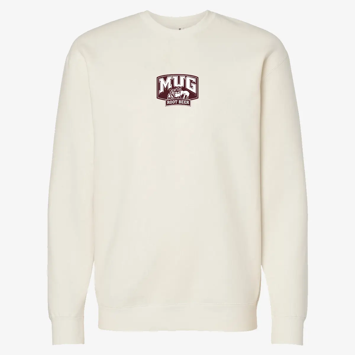 MUG® ROOT BEER: MINI LOGO CREWNECK SWEATSHIRT - CREAM