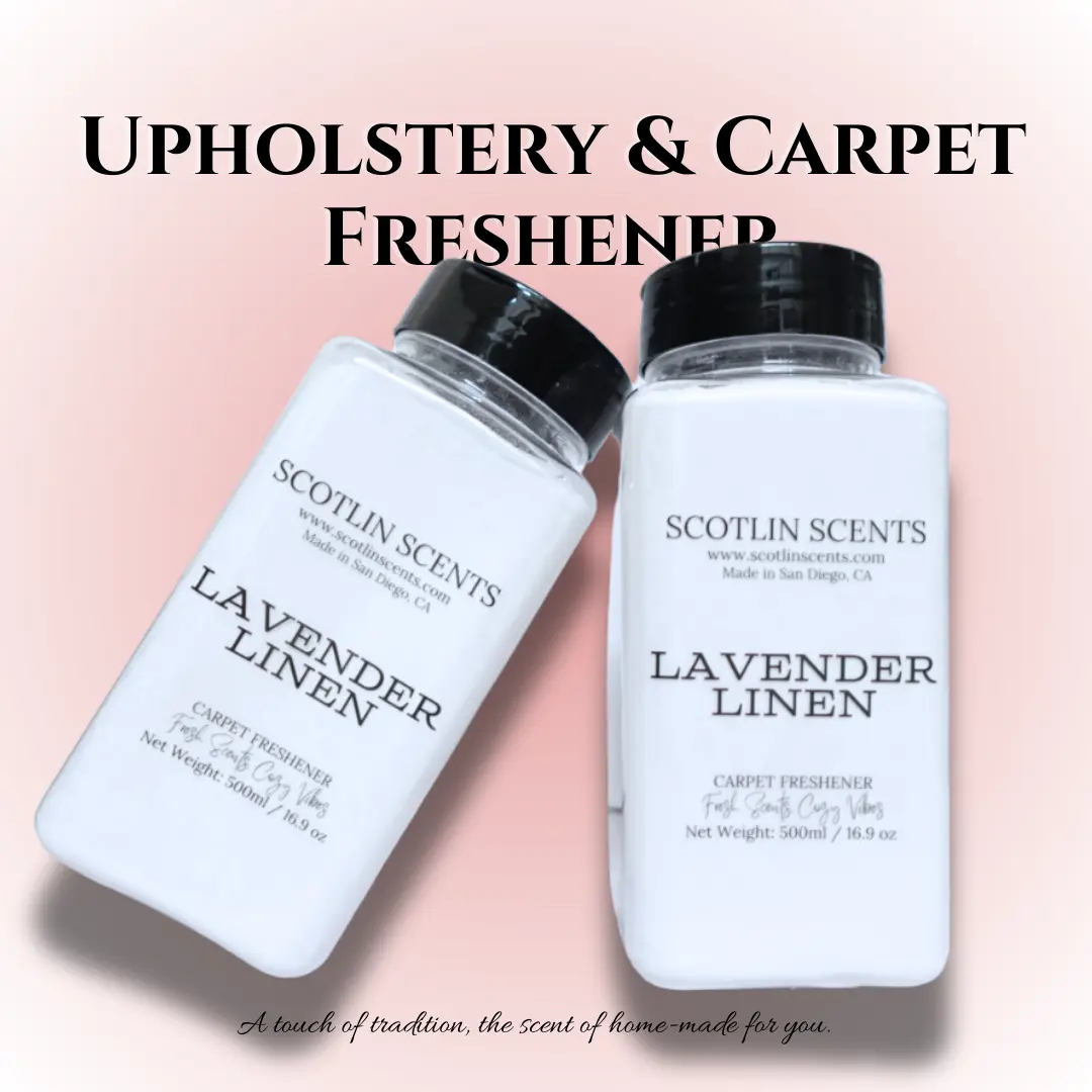 Lavender Linen Upholstery and Carpet Freshener | Natural Odor Eliminator | Home and Car Deodorizer | Scotlin Scents