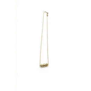 Threader Necklace with Gold filled Adjustable Beads
