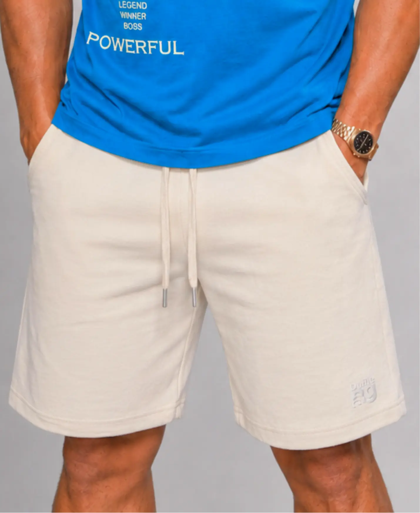 DUFFLE BAG Premium Cream Jogger Shorts