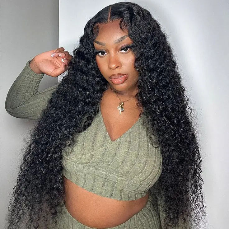 [LIVE Only]Asteria Hair 34 Inch Deep Wave Glueless Wig 7x5 Pre Cut Lace Closure Human Hair Beginner Friendly Ready To Go Wig