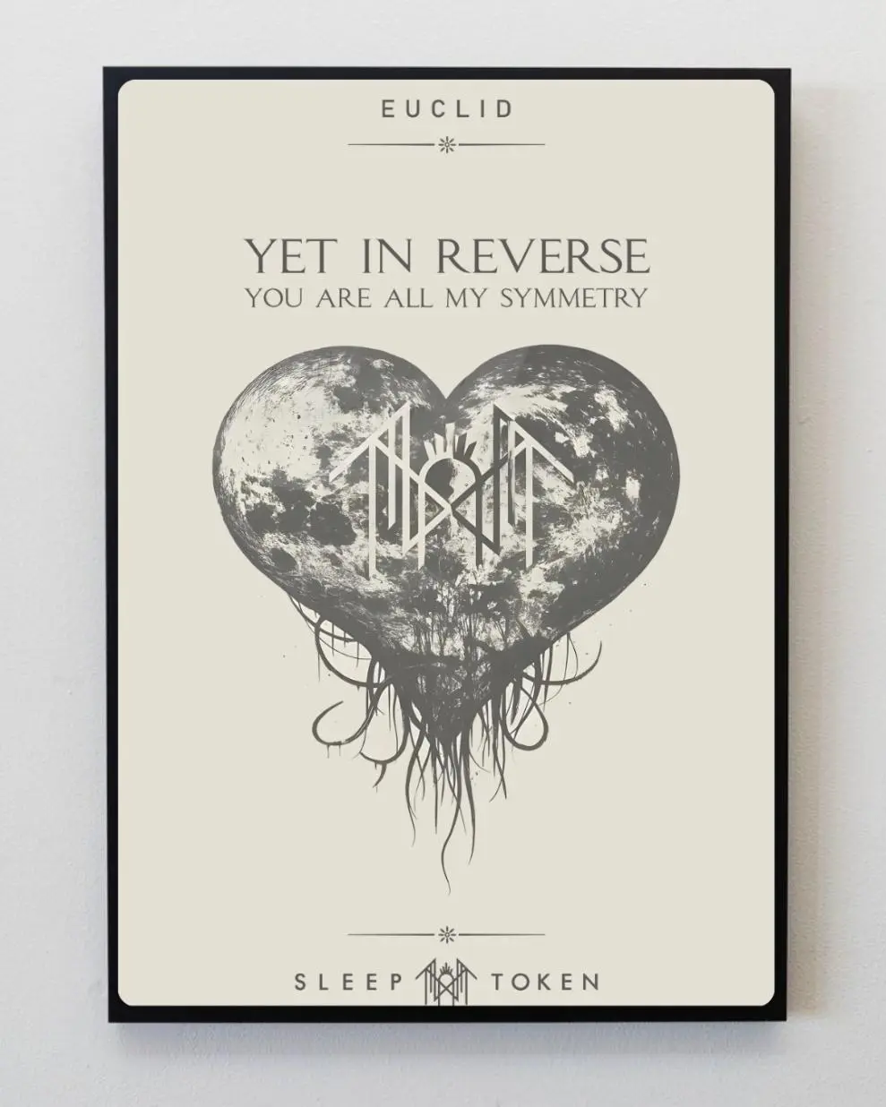 Sleep Token Poster – Euclid Lyrics Print, Take Me Back to Eden Album Wall Art, Music Decor for Fans, Gift for Band Lovers