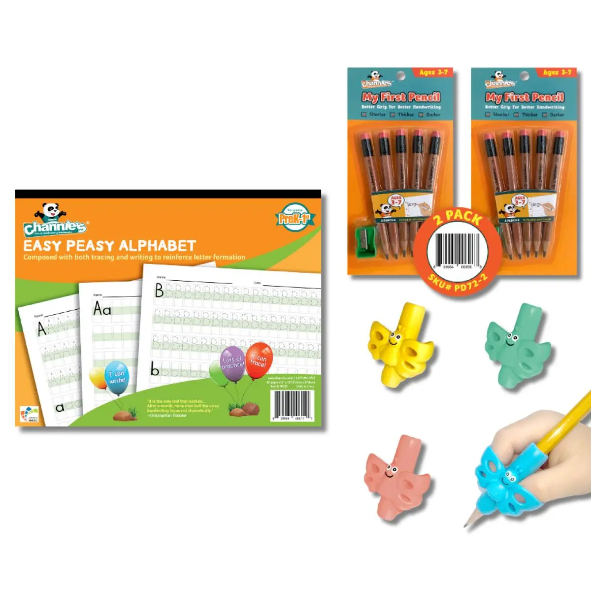 Channie’s Easy Peasy Handwriting Starter Kit – The Perfect Beginning Writing Set for Pre-K to 1st Grade