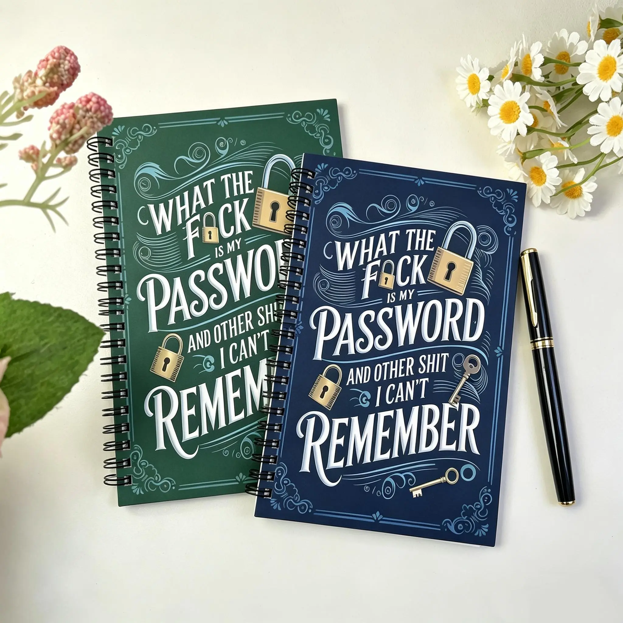 Password Logbook & Internet Password Organizer, A5 105-Page Notebook with Cute Cartoon Design, Magnetic Calendar, Electric Erasers, Expense Sheet for Secure Online Account Management (Office Stationery & Personal Organizer Supplies) stylish school