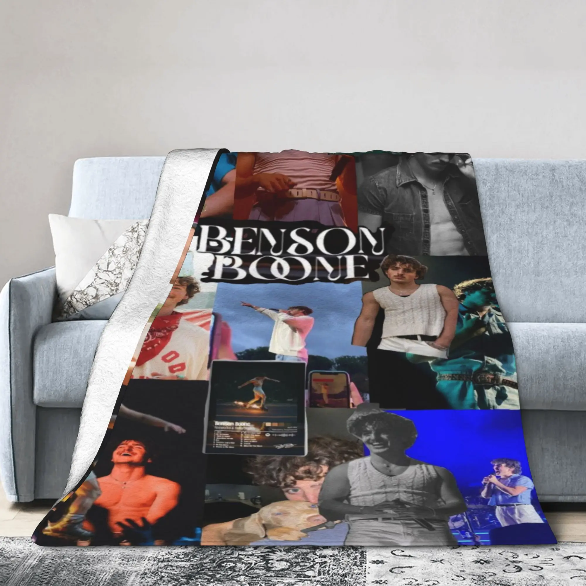 Benson Boone Music Tour Ultra-Soft Fleece Throw Blanket - Lightweight, Chemical Free Blanket, Machine Washable, Ideal for Contemporary Home Decor, Chemical Free Blankets