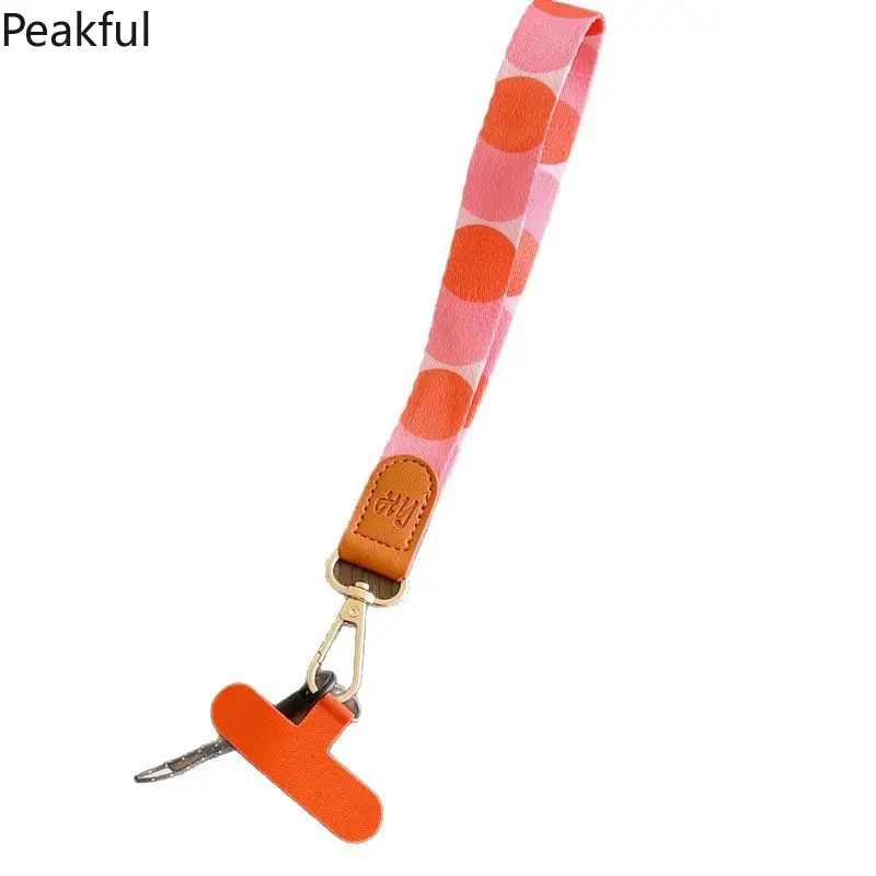 New mobile phone lanyard wrist short lanyard ins outdoor travel versatile mobile phone lanyard key pendant