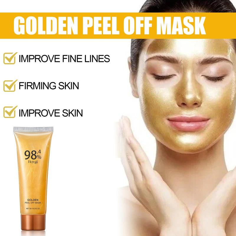 Peel-Off Gold Mask Cleanses Facial Blackheads, Reduces Fine Lines And Tights The Skin. It Is A Topical Mask