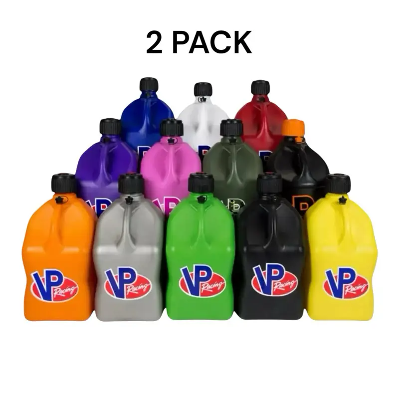 **2 PACK** VP Racing 5.5 Gallon Plastic Utility Jug – Heavy-Duty Motorsport Storage Container | Durable, Leak-Proof & Ergonomic Design Quick-Flow Spou
