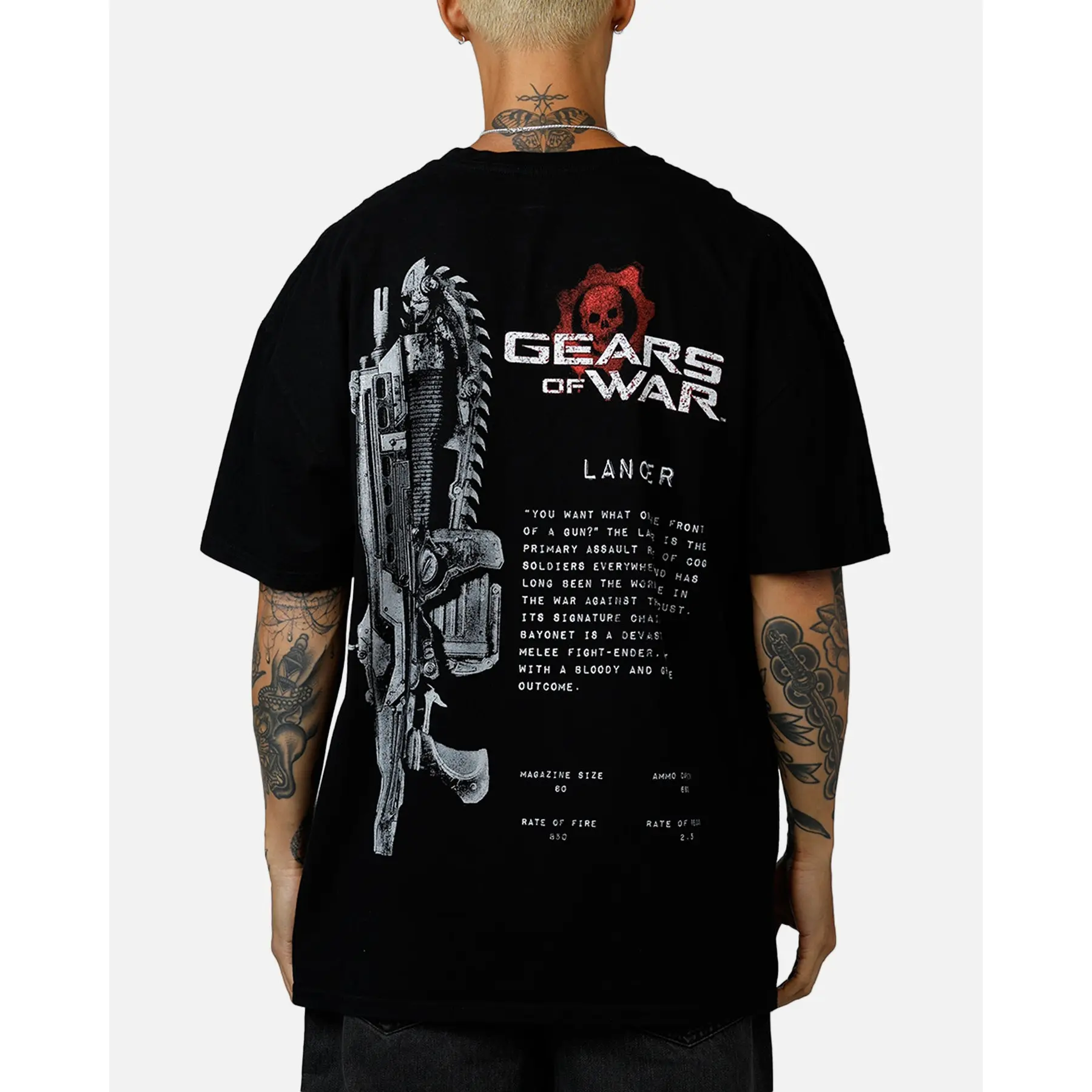 GEZAN World War Three Tシャツ XLサイズ 黒 グレー 73Studio X Gears Of War Lancer T-Shirt Black - TikTok Shop