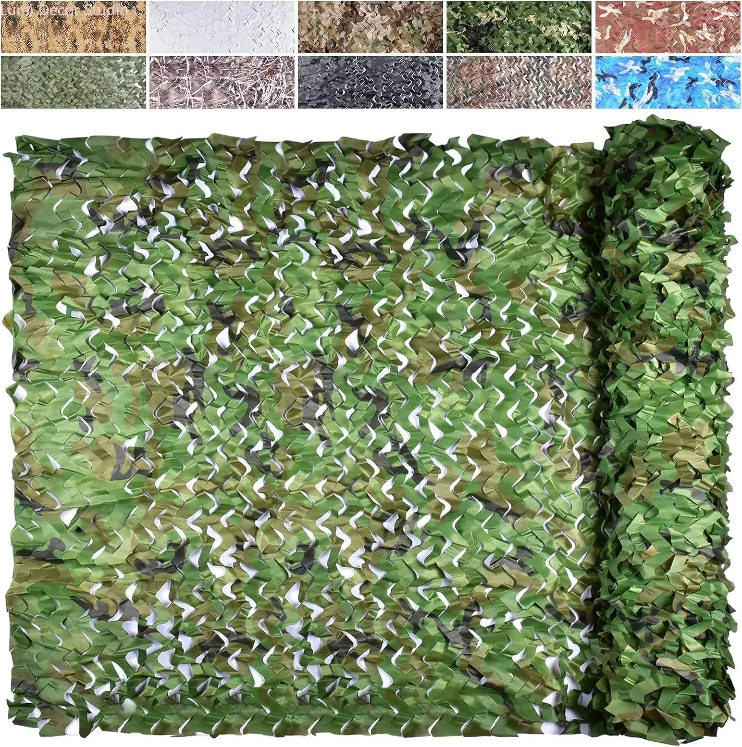 Heavy Duty Camouflage Mesh Netting Shade Cover - Lightweight, Airflow-Enhanced Mesh Material for Hunting, Decoration (Sports & Outdoor Gear, Concealment Use)