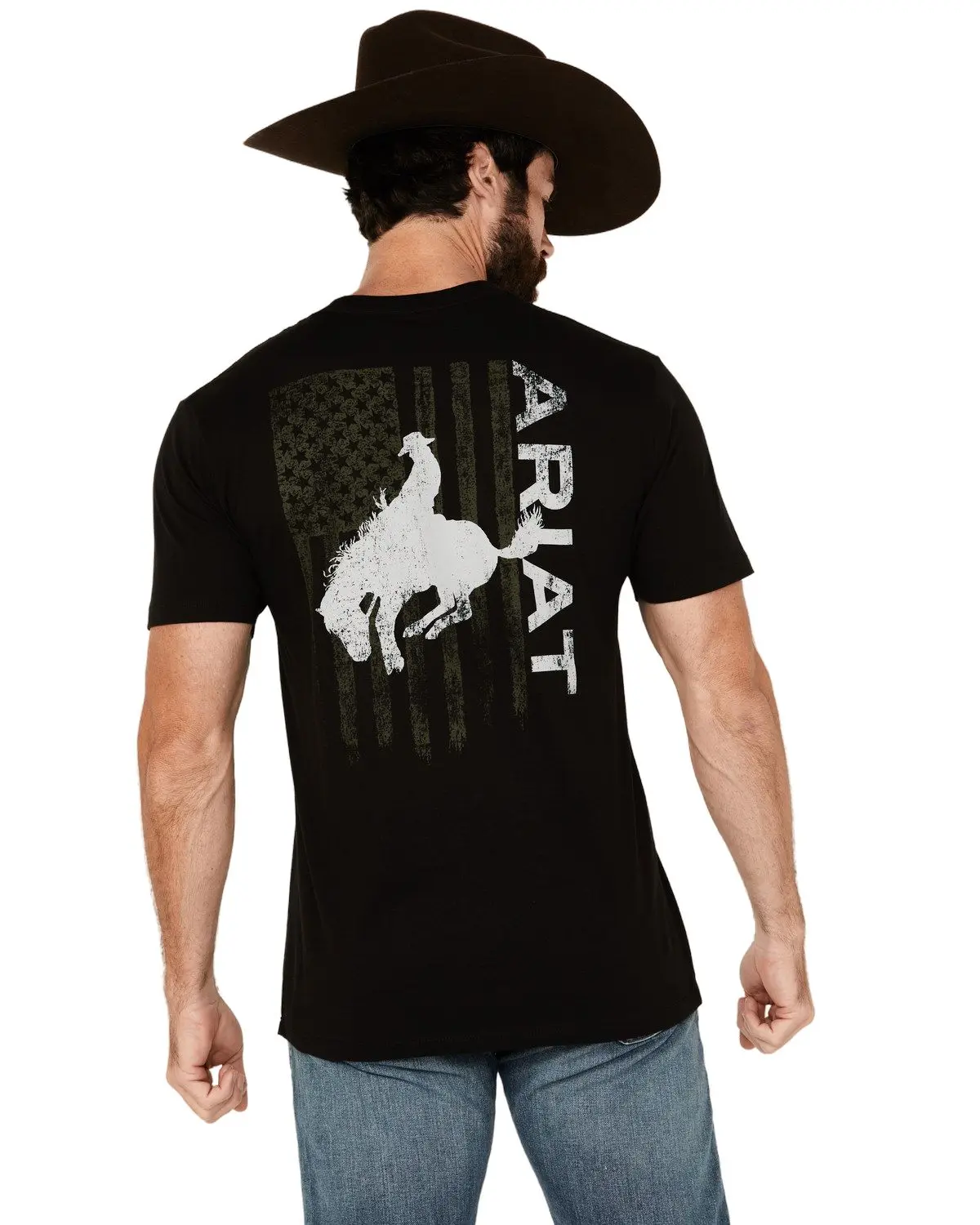 Ariat Men's Men'S Boot Barn Bronco Flag Short Sleeve Graphic T-Shirt - 10047897