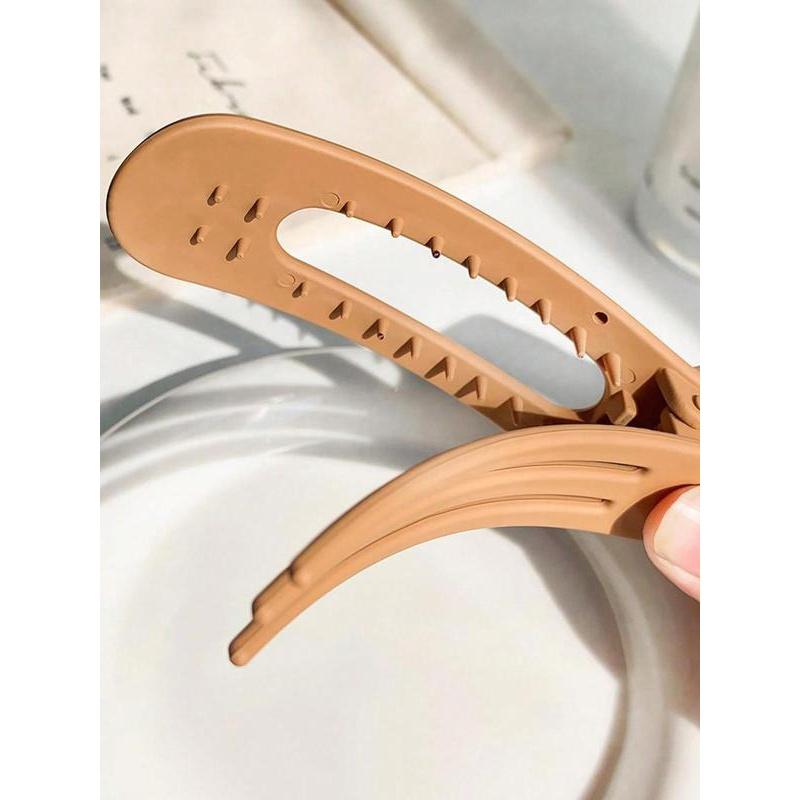 Solid Color Hair Clip, Fashionable Hair Accessories for Women & Girls, Minimalist Headwear Suitable for Girlfriend