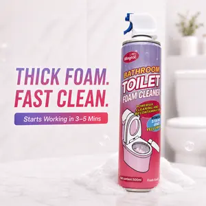 Mingtol Toilet Cleaning Foam Cleaner – Expands to Clean Hard‑to‑Reach Areas, Powerful Stain & Yellowing Remover, Lifts Odors with Fresh White Peach Scent, 500ml Bathroom Household Cleaning Supplies