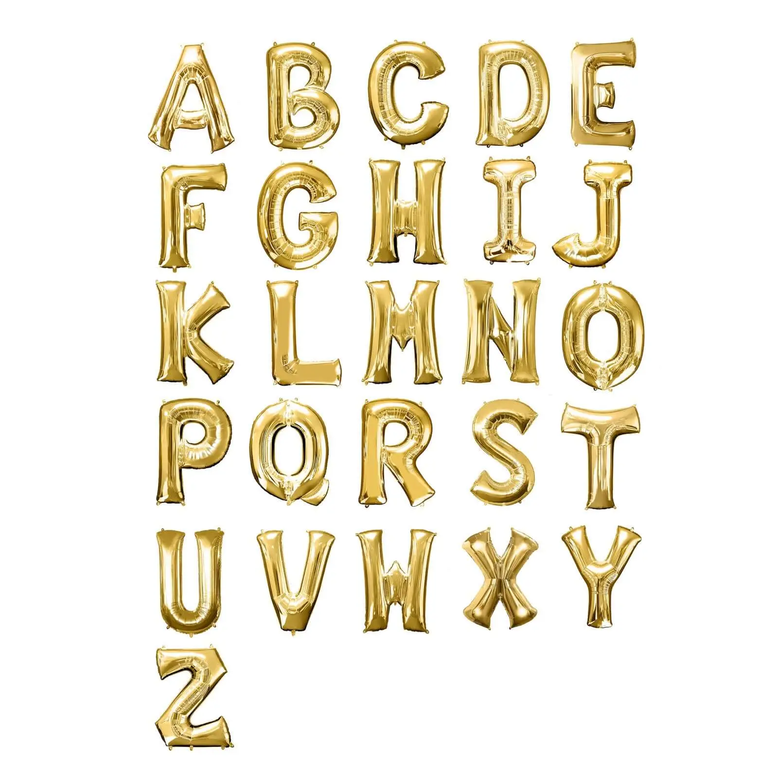 35 In Tall Aluminium Letter Mylar Foil Helium Blow Up Balloons, Shiny Metallic Straw-Included Hanging Decor for Baby Shower, Birthday Festive Balloon Decor