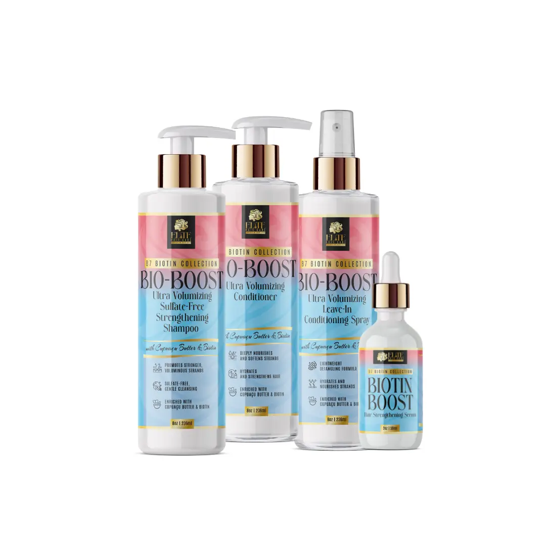 Biotin Volume & Strength Hair System – Fuller, Thicker & Stronger Hair Kit, Hair Growth, Anti Hair Fall & Deep Repair Treatment (Elite Hair Care USA)