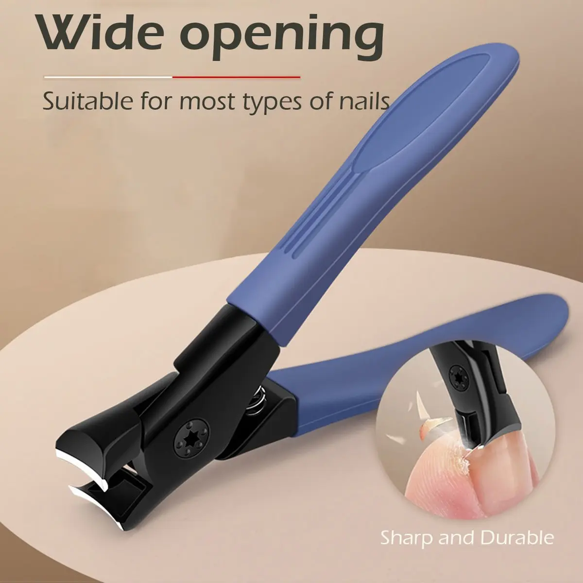 Ultra-Wide Jaw Opening Nail Clippers, Heavy-Duty Toenail Clippers for Thick Nails, Stainless Steel Toe Nail Cutter for Men, Women & Seniors