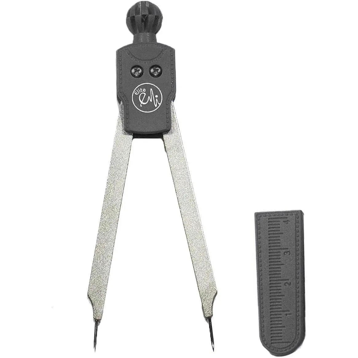 Premium Quality Deluxe EKG ECG Caliper - Chrome Tip with Case and Tip Cover EKG-100