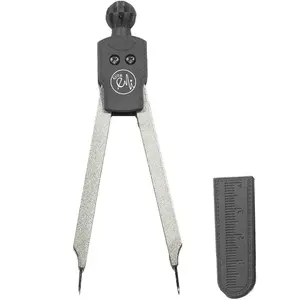 Premium Quality Deluxe EKG ECG Caliper - Chrome Tip with Case and Tip Cover EKG-100