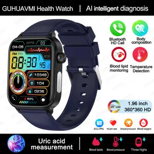 2025 Full-Touch Screen Titanium Smartwatch AMOLED - Waterproof Wearable Bluetooth Call Device with Built-in Headphones, Real-Time GPS, Blood Lipid, Uric Acid, Blood Oxygen, Body Composition Tests, Women's Menstrual Health & Pressure Monitoring