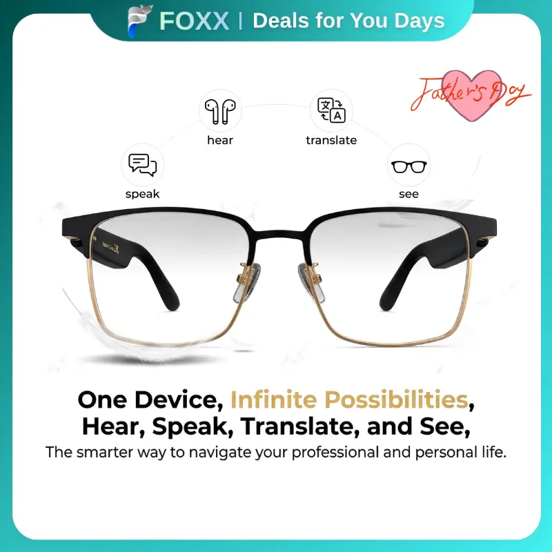 【W5】MIRO Smart Audio Glasses – 10-Hour Battery, Blue Light Filter & Stereo Audio, Ideal for Meetings, Work, Travel & Daily Use, Comfortable & Stylish, Thoughtful Tech Gift for Professionals & Music Lovers During Holidays