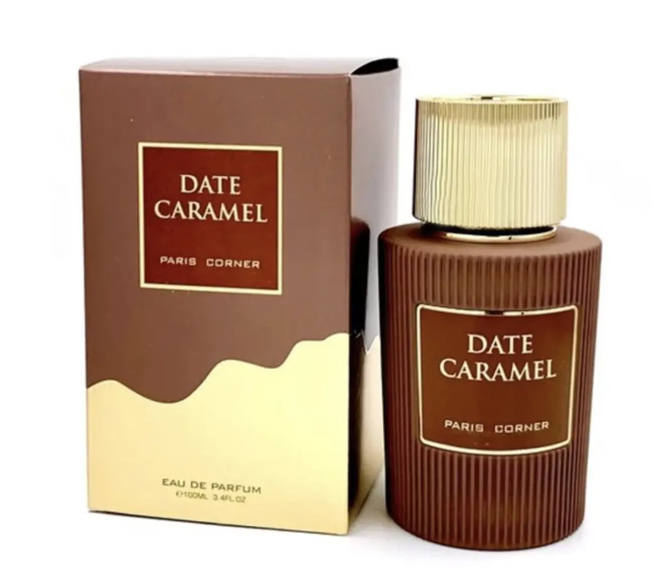 Paris Corner Date Caramel New Launch Gourmand Perfume, 3.4oz Modern Unisex Eau de Parfum Spray, New Oriental Fragrance with Coffee & Vanilla Notes, Modern Unisex Fragrance