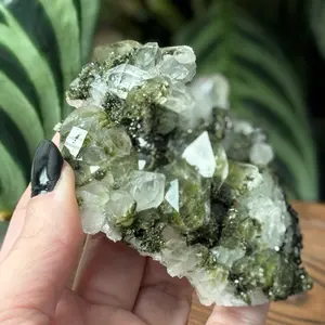 Epidote on Quartz Specimen from Turkey