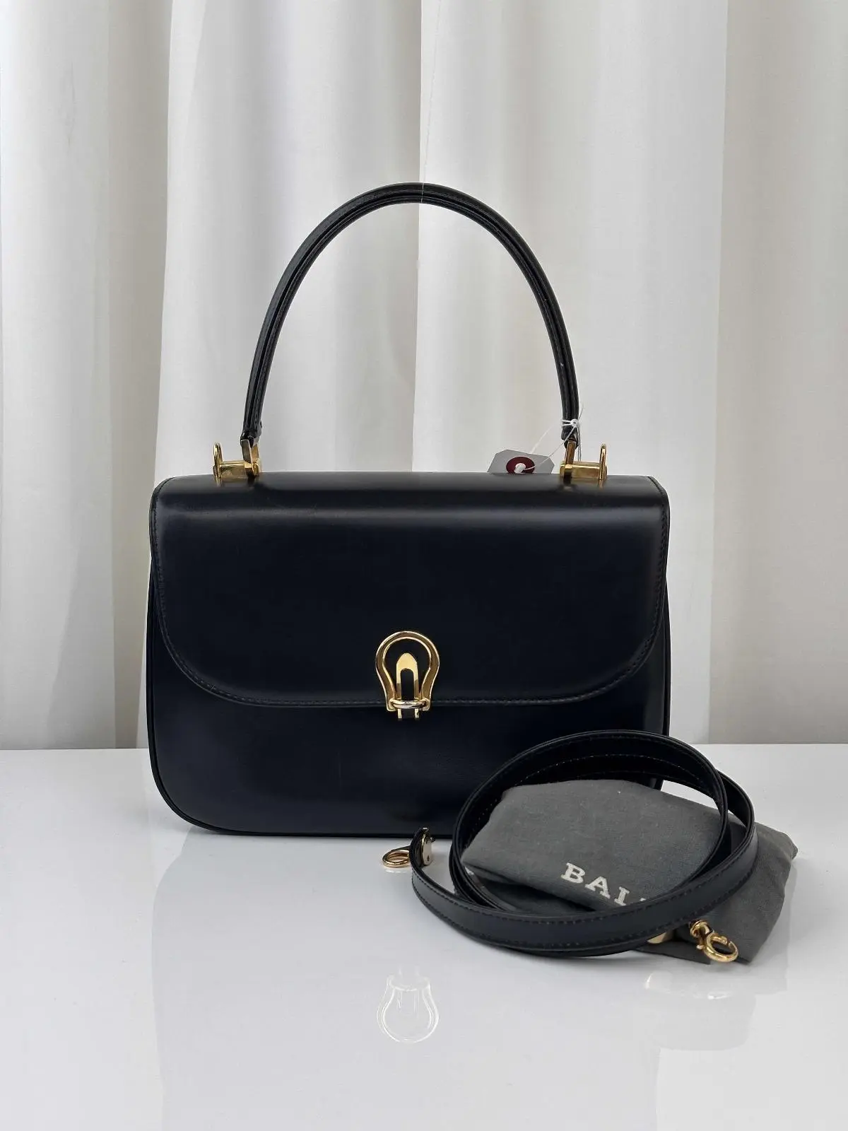 Pre-owned BALLY As Shown Messenger Bags Leather 2 way shoulder bag, black MR23072026C113