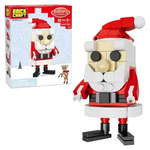 Rudolph The Red-Nosed Reindeer Santa Figure 93-Piece Brickcraft Building Set