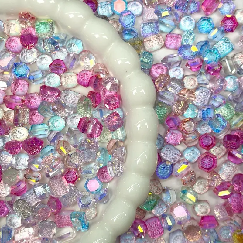 Mixed Carved Flat Back Crystal Glass Rhinestones For Nails Art and DIY