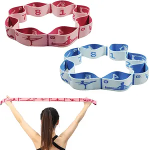 Elastic Yoga Stretching Strap with Loops,  Stretch Straps For Physical , Pilates Stretch Band, Elastic Exercise Bands,  Stretching Strap, Stretch Resistance Bands For Exercise