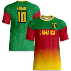Custom Jamaica Soccer Jersey, Name and Number – Personalized Jamaican Football Shirt, Adults