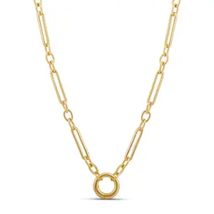 Fancy Link Push Clasp Necklace