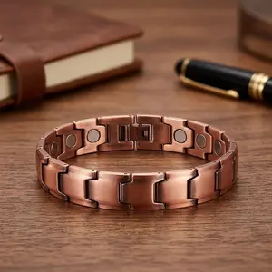 Premium Copper Magnetic Wellness Bracelet with 3500 Gauss Magnets - Anti-Static Therapy Jewelry for Men & Women