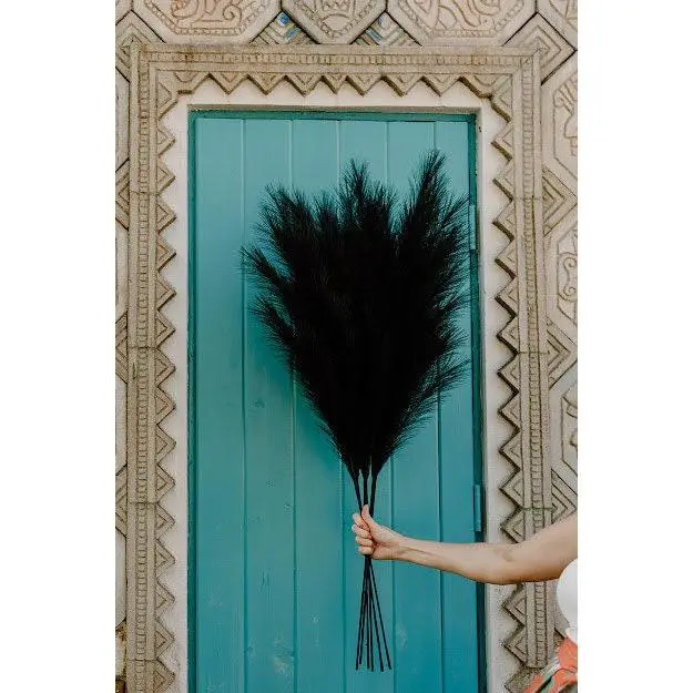 Large Faux Pampas Grass Artificial - Black