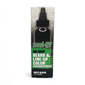 TOMB45 No Drip Beard & Hairline Color Enhancer Onyx Black 2oz Temporary Hair Color Spray for Sharp Line Up Fuller Look